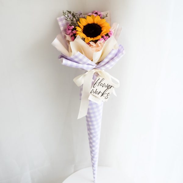 Cone Mini Bouquet - Single-stem Sunflower